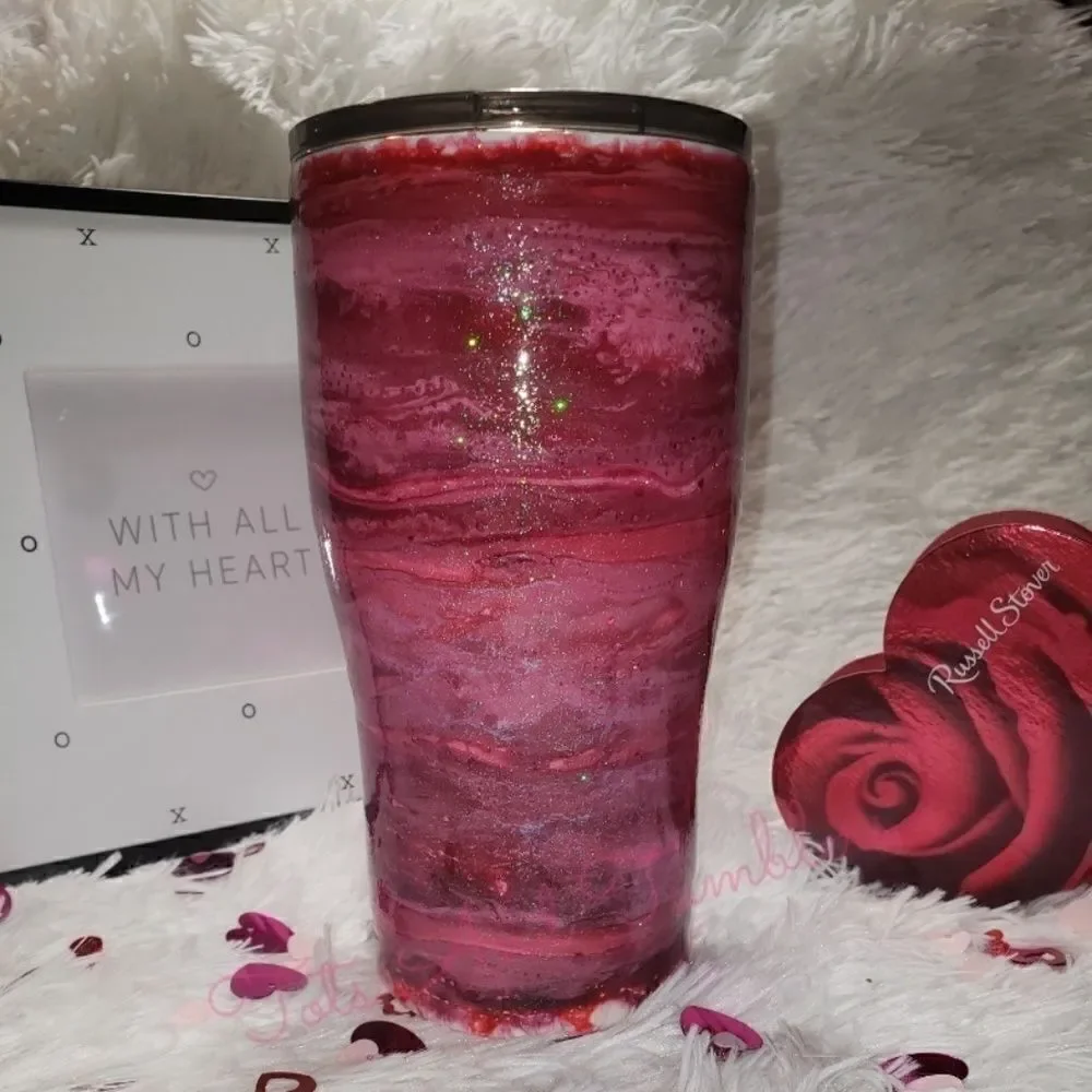 Alcohol Ink 20oz HOGG Modern Curve Tumbler